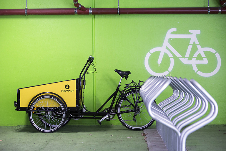 Bike in a rack